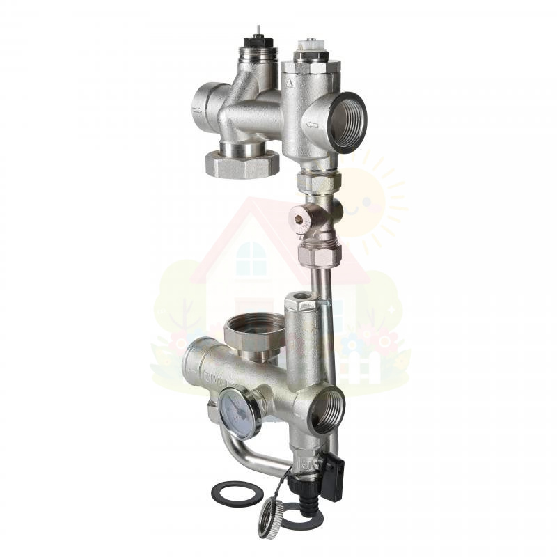 Инженерная сантехника Насосно-смесительный узел для теплого пола Valtec VT.VALMIX.0.130 без насоса — детальное фото