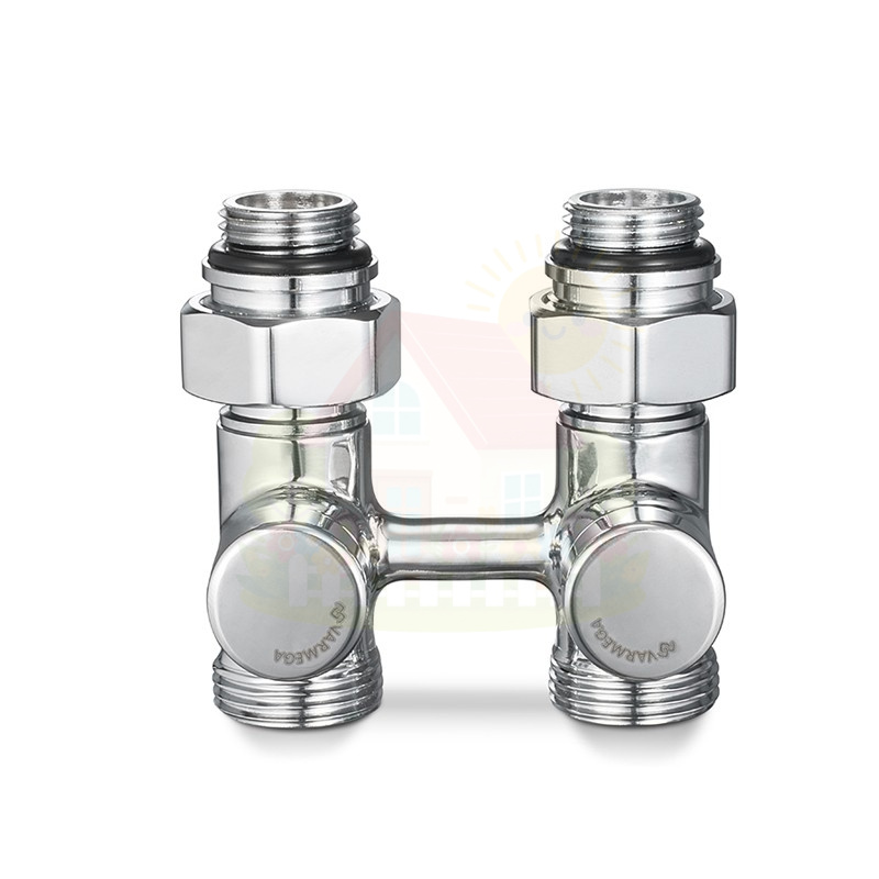 Инженерная сантехника Узел нижнего подключения прямой Varmega 1/2"х3/4"EK, цвет хром — детальное фото