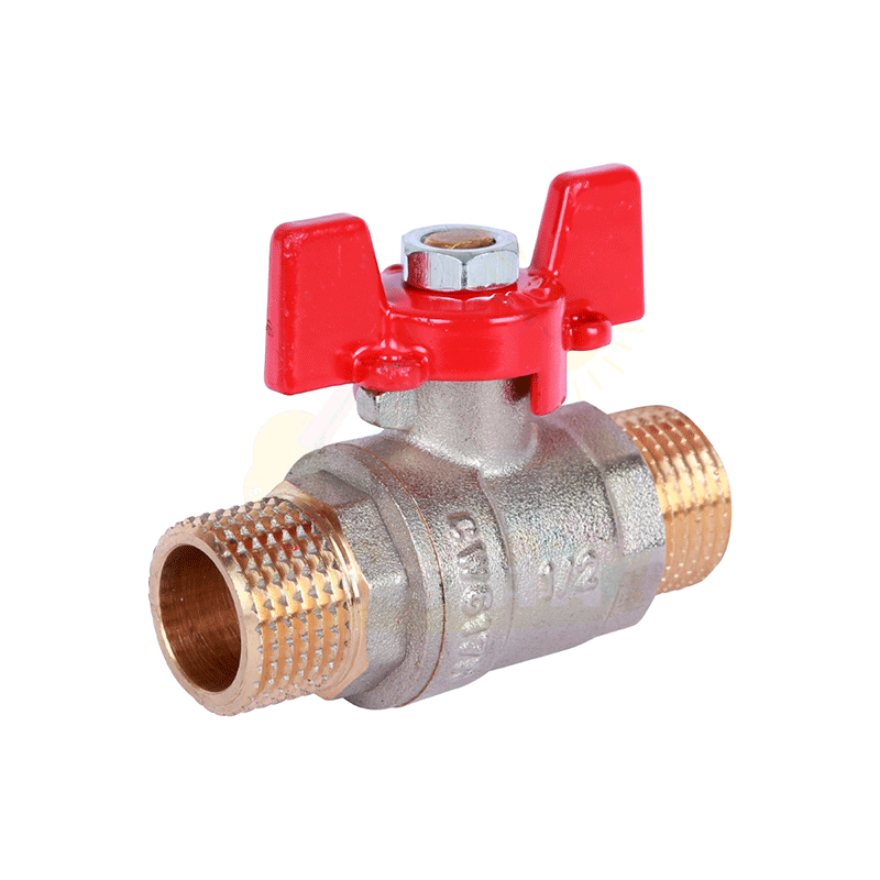 Инженерная сантехника Кран шаровой Rommer 1 1/4" НР/НР ручка-бабочка — детальное фото