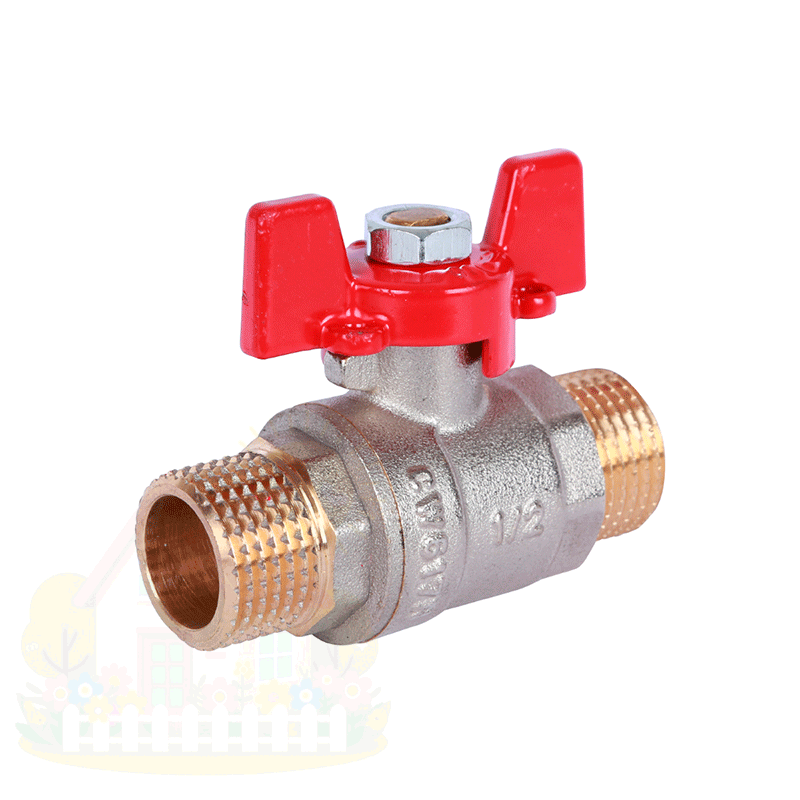 Купить Кран шаровой Rommer 1 1/4" НР/НР ручка-бабочка — фото товара в каталоге