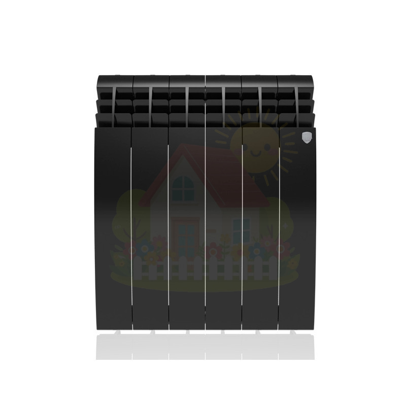 Инженерная сантехника Алюминиевый радиатор Royal Thermo Biliner Alum 500 (12 секций) Noir Sable — детальное фото