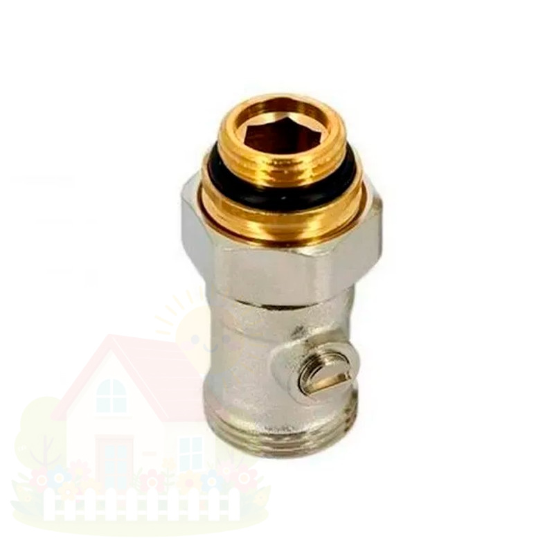 Купить Узел нижнего подключения прямой TIM 1/2"х3/4" раздельный с шаровым затвором — фото товара в каталоге