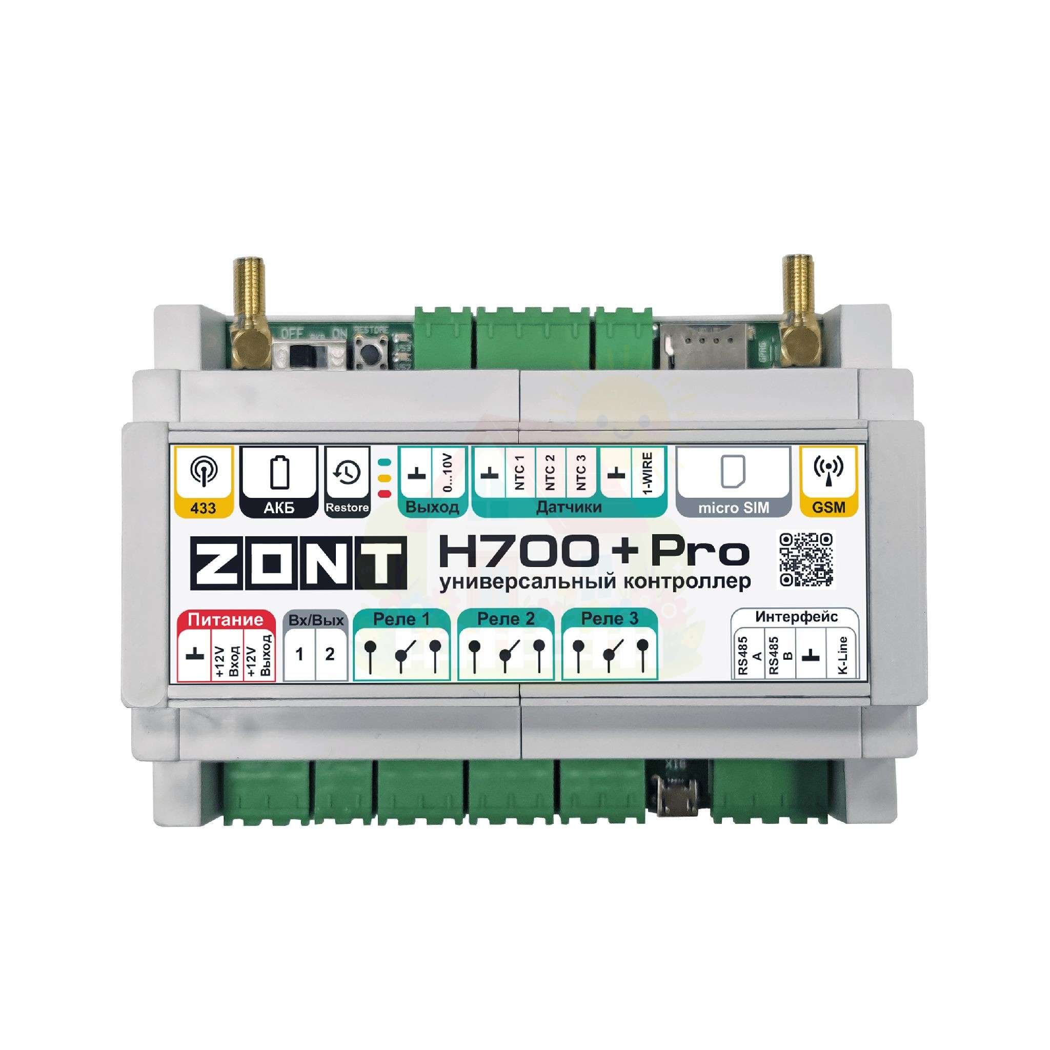 Инженерная сантехника Универсальный контроллер ZONT H700+ PRO (арт. ML00005557) — детальное фото