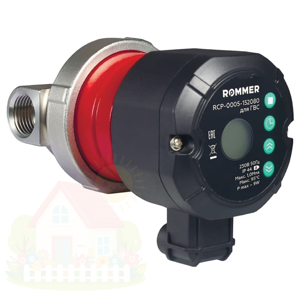 Купить Циркуляционный насос ROMMER PROFI для ГВС с таймером RCP-0005-152080 — фото товара в каталоге