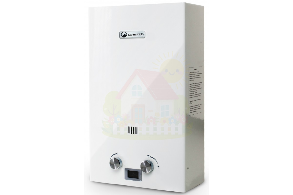 Инженерная сантехника Газовая колонка WERT 12E WHITE — детальное фото