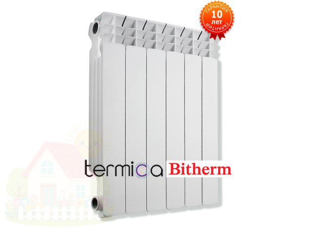 Купить Биметаллический радиатор TERMICA BITHERM 500 4 секции — фото товара в каталоге