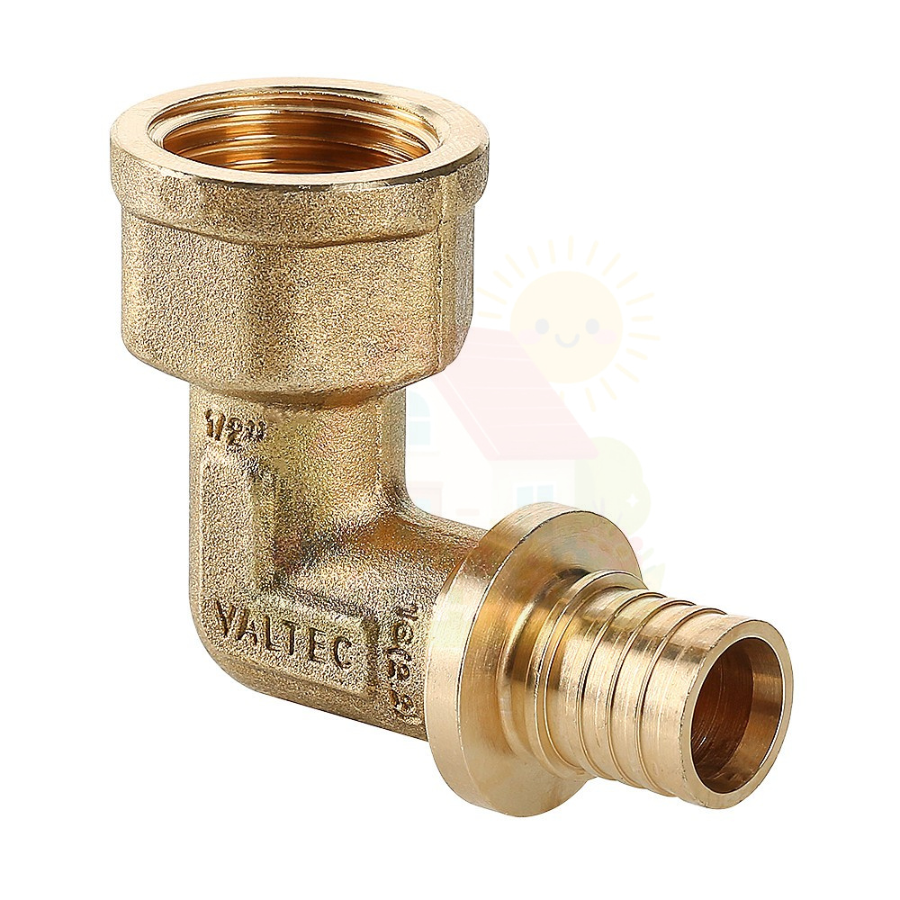 Инженерная сантехника Угол Valtec с ВР резьбой 20х1/2" мм (арт.VTm.452.BG.002004) — детальное фото