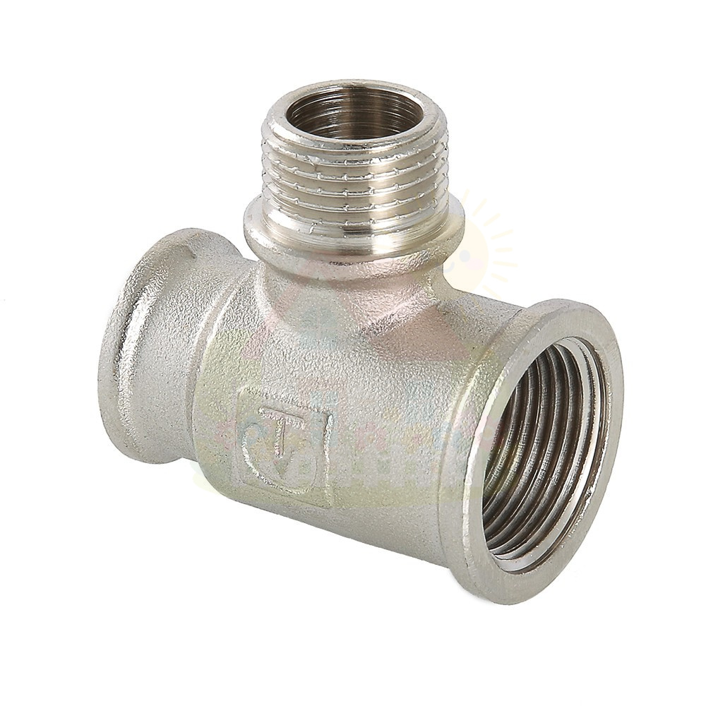Инженерная сантехника Тройник с переходом на НР резьбу Valtec 3/4"x1/2"x3/4" мм арт.VTr.132.RN.050405 — детальное фото