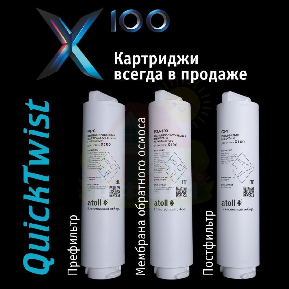 Инженерная сантехника Набор картриджей Atoll №118 (полный комплект для Atoll X100) — детальное фото