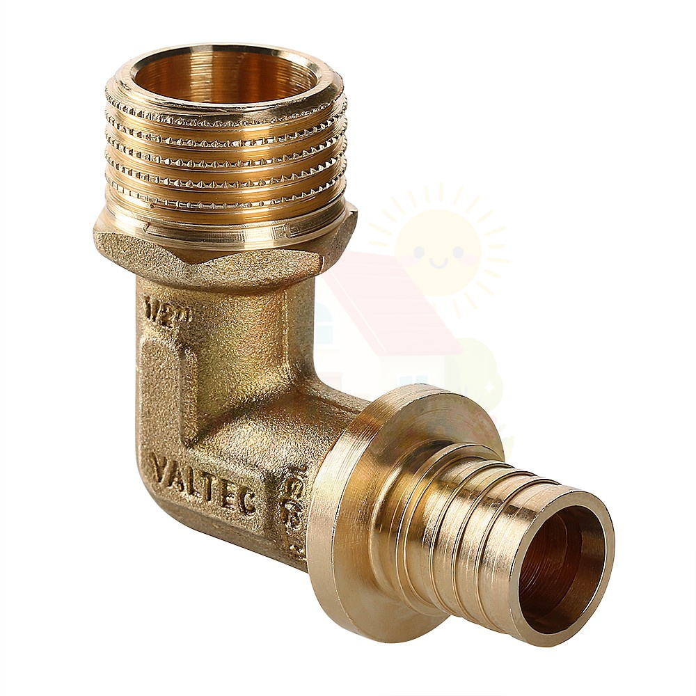 Инженерная сантехника Угол Valtec с НР резьбой 20х1/2" мм (арт.VTm.453.BG.002004) — детальное фото