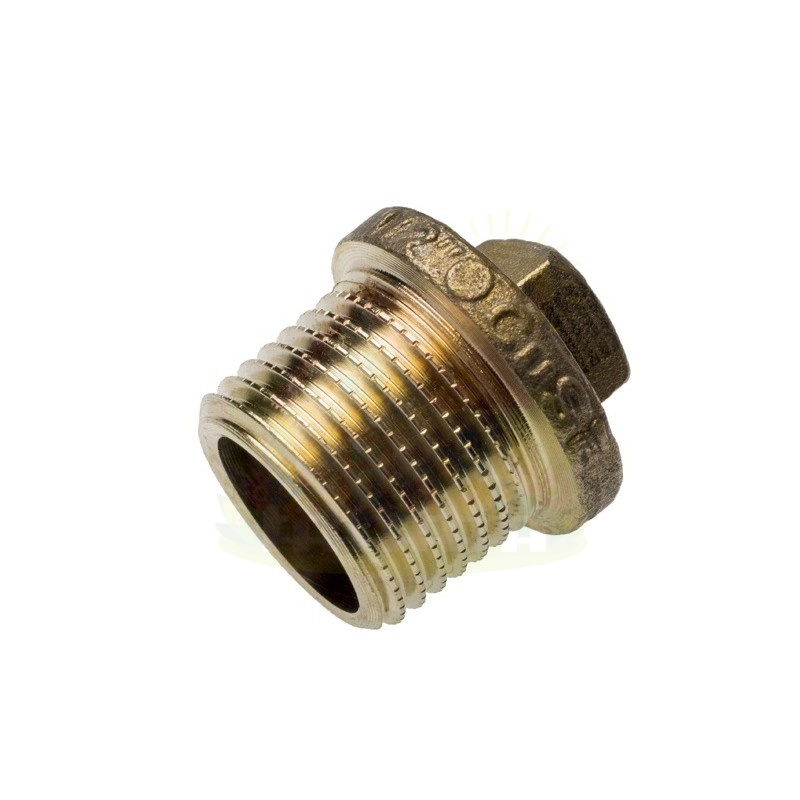 Инженерная сантехника Заглушка бронзовая Sanha Purafit 1/4" с НР резьбой, с квадратом, 3290 арт.1329014 — детальное фото