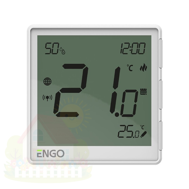 Купить Универсальный терморегулятор ENGO с модулем Zigbee с датчиком влажности 220В белый — фото товара в каталоге