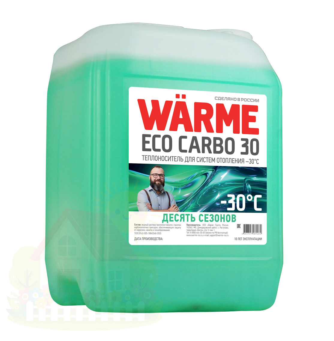 Купить Теплоноситель Warme Eco Carbo 30 канистра 10 кг — фото товара в каталоге