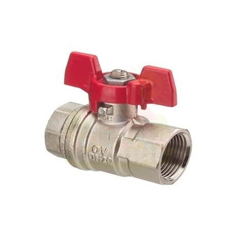 Инженерная сантехника Кран шаровый Oventrop Optibal 1/2" ВР/BР ручка-бабочка (арт.1076104) — детальное фото