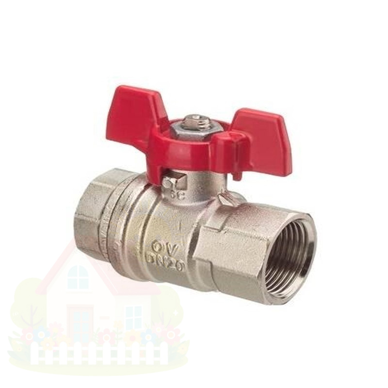 Купить Кран шаровый Oventrop Optibal 1/2" ВР/BР ручка-бабочка (арт.1076104) — фото товара в каталоге