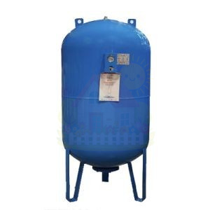 Инженерная сантехника Гидроаккумулятор Waterstry CW-LV 100 литров вертикальный с манометром 16bar синий — детальное фото
