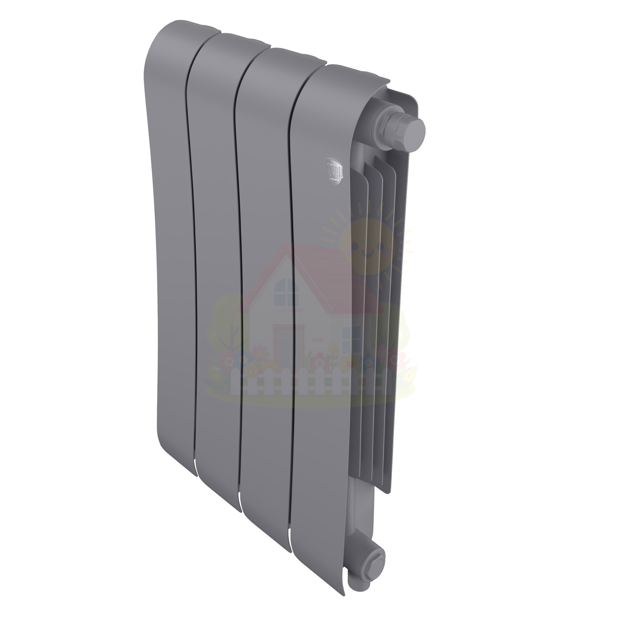 Инженерная сантехника Биметаллический радиатор Royal Thermo Infinity 500 VR80 Silver Satin (4 секции) — детальное фото