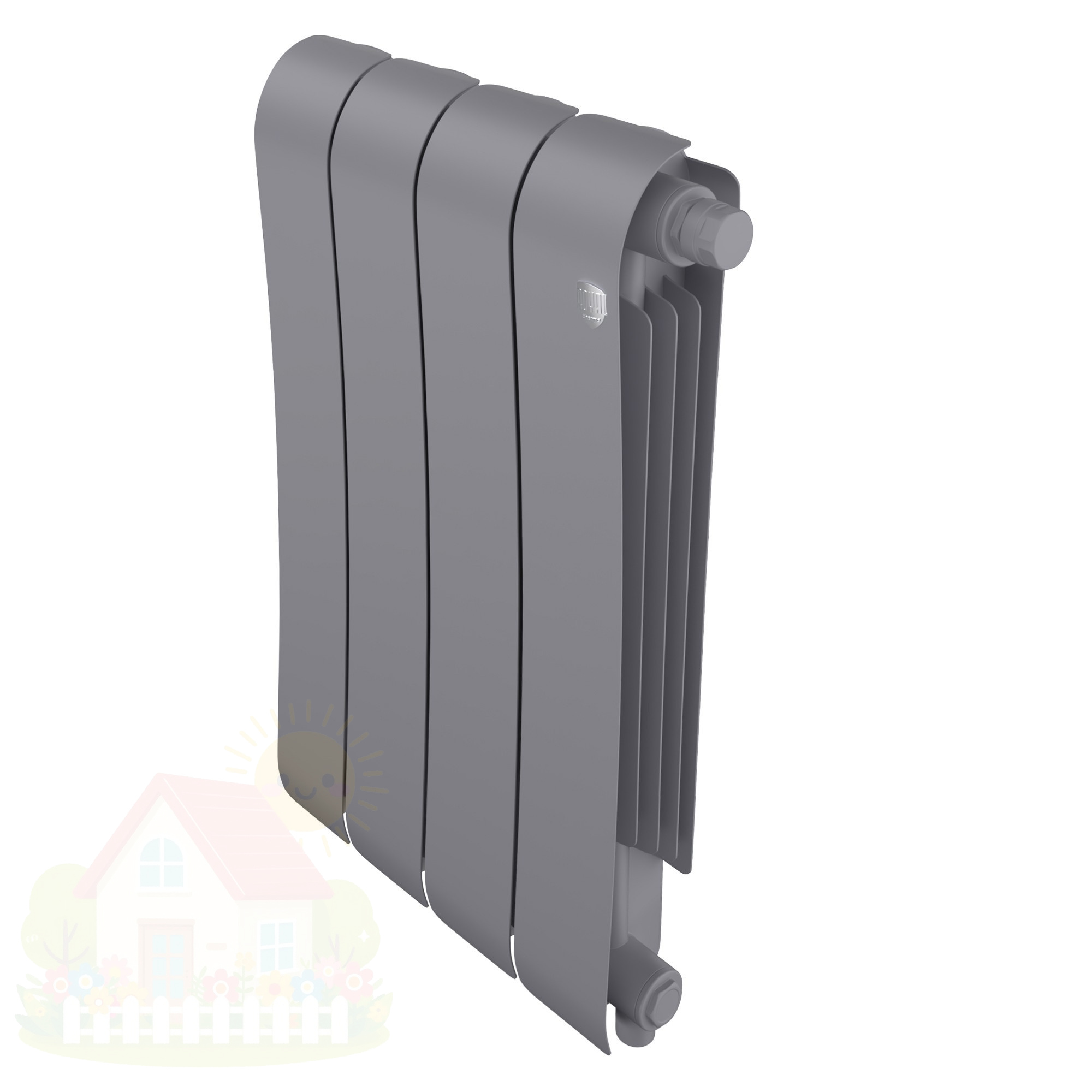 Купить Биметаллический радиатор Royal Thermo Infinity 500 Silver Satin (4 секции) — фото товара в каталоге