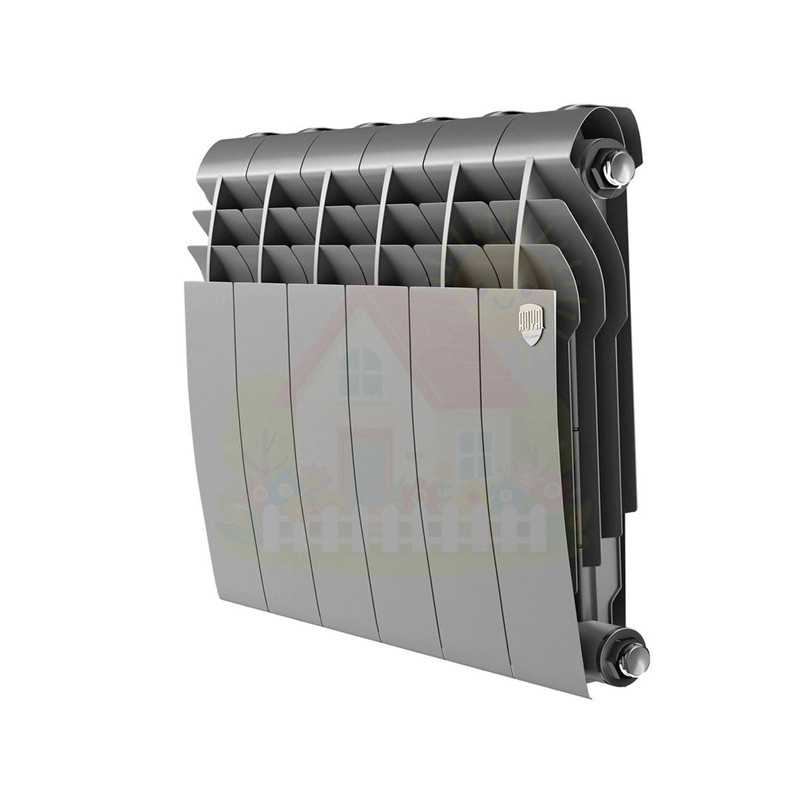 Инженерная сантехника Биметаллический радиатор Royal Thermo BiLiner 350 Silver Satin (6 секций) — детальное фото