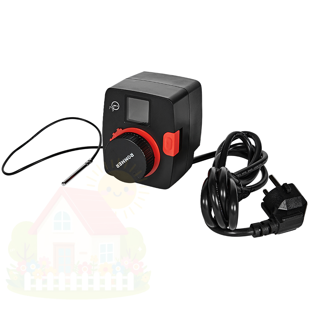 Купить Сервопривод Rommer LED 230V с датчиком для фиксированной регулировки температуры — фото товара в каталоге