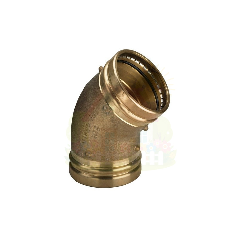 Инженерная сантехника Отвод бронзовый Viega Sanpress XL В-В c SC-Contur 88.9x45° (арт.351359) — детальное фото