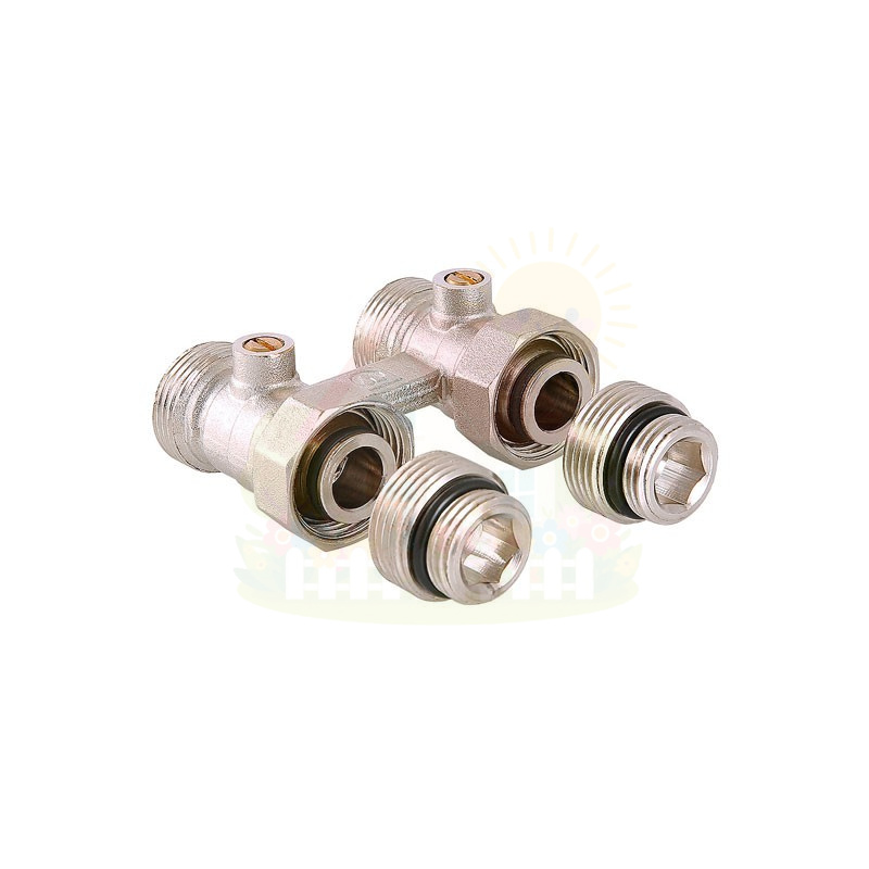 Инженерная сантехника Узел нижнего подключения радиатора Valtec 1/2"x3/4" арт.VT.345K.N.E04 комплект — детальное фото