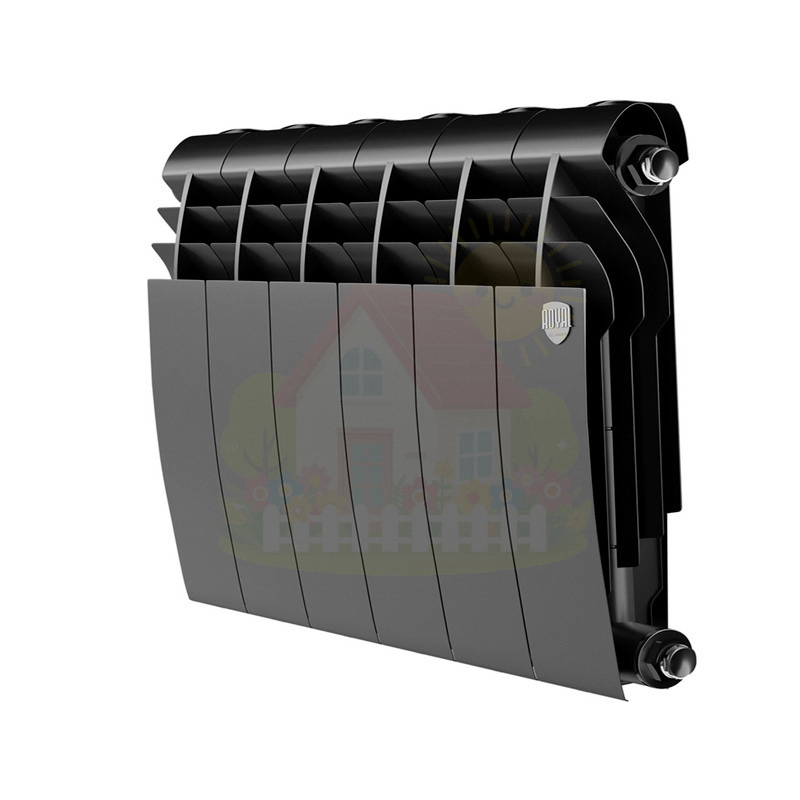 Инженерная сантехника Биметаллический радиатор Royal Thermo BiLiner 350 Noir Sable (6 секций) — детальное фото