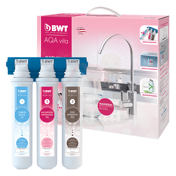 Инженерная сантехника Фильтр трехступенчатый BWT AQA vita Magnesium — детальное фото