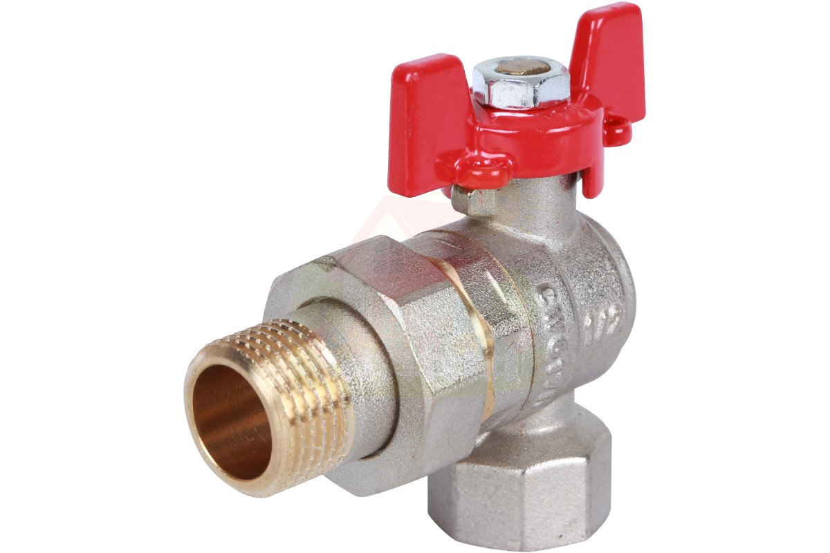 Инженерная сантехника Кран шаровой Rommer 1/2" ВН/НР ручка-бабочка — детальное фото
