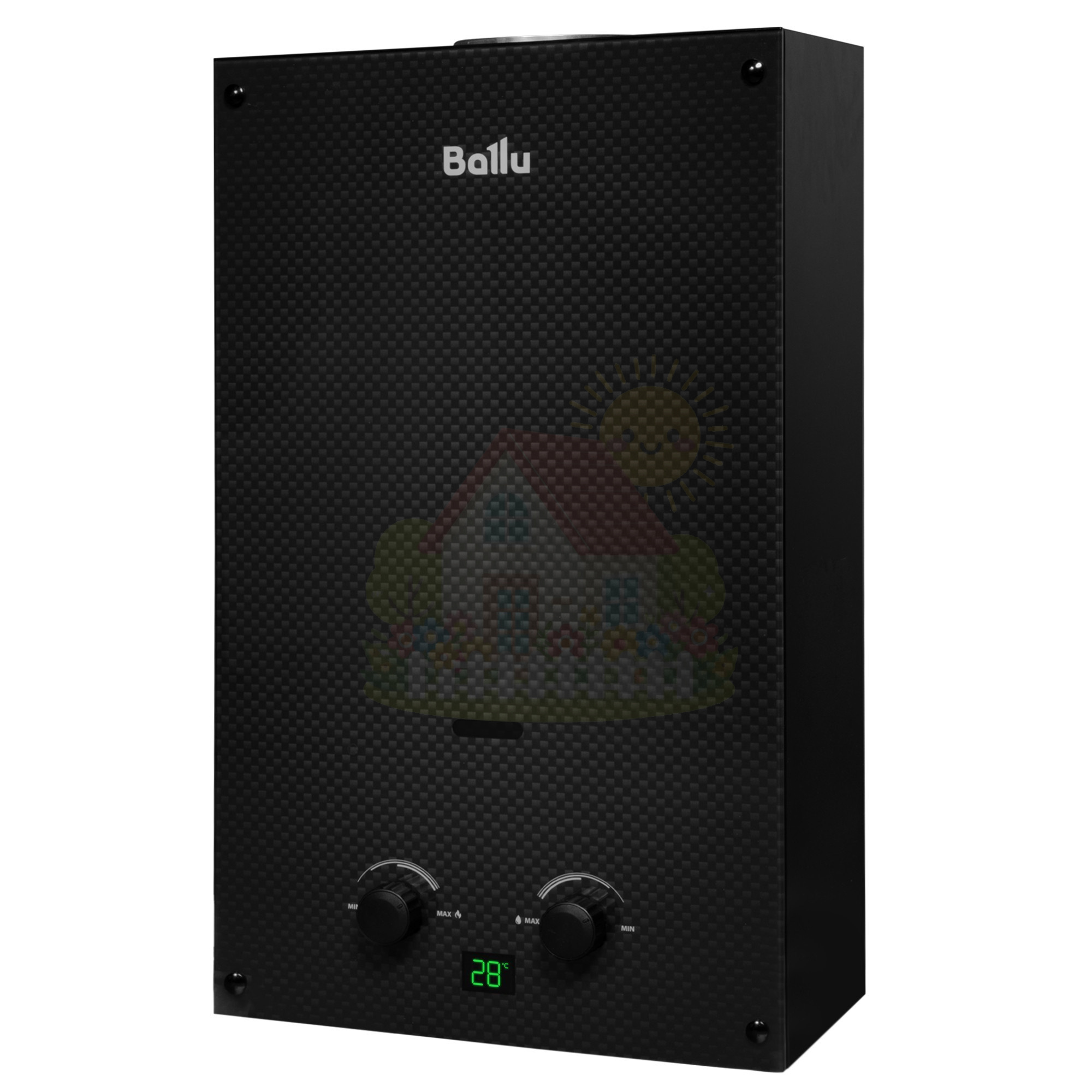 Инженерная сантехника Газовая колонка Ballu GWH 10 Fiery Glass Carbon — детальное фото