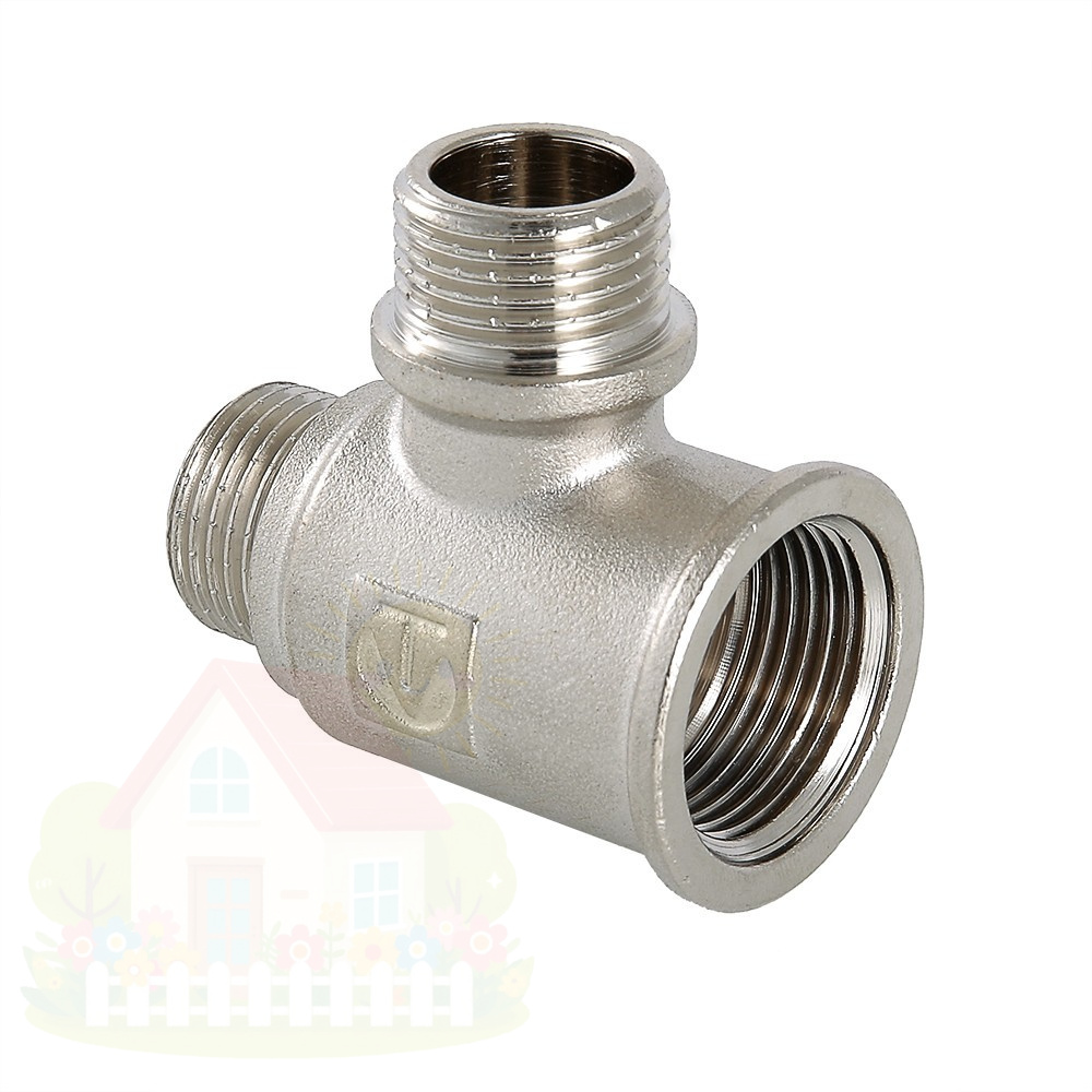 Купить Тройник переходной с двумя переходами на НР резьбу Valtec 3/4"x3/4"x1/2" мм арт.VTr.133.RN.050504 — фото товара в каталоге