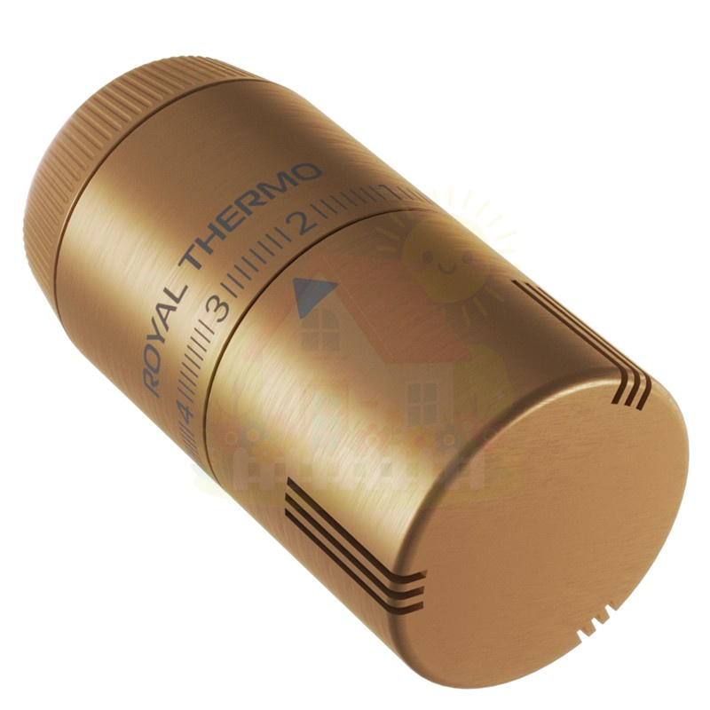 Инженерная сантехника Термоголовка жидкостная Royal Thermo Design М30х1,5 (Золото матовое) — детальное фото