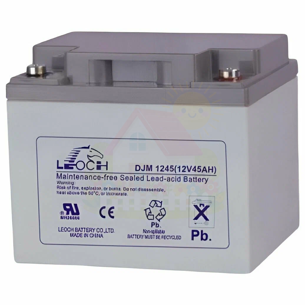 Инженерная сантехника Аккумулятор Leoch DJM 1245 емкостью 45 Ач для источника бесперебойного питания BAXI Reserve 300/3 — детальное фото