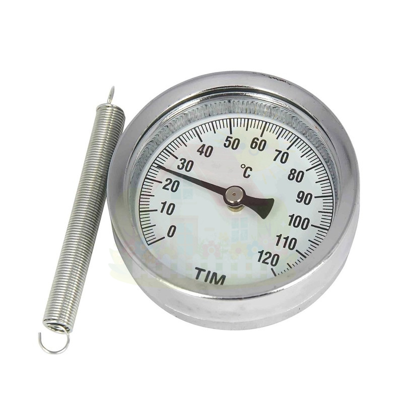 Инженерная сантехника Термометр накладной с пружиной TIM 1/4" (0-120°С) — детальное фото