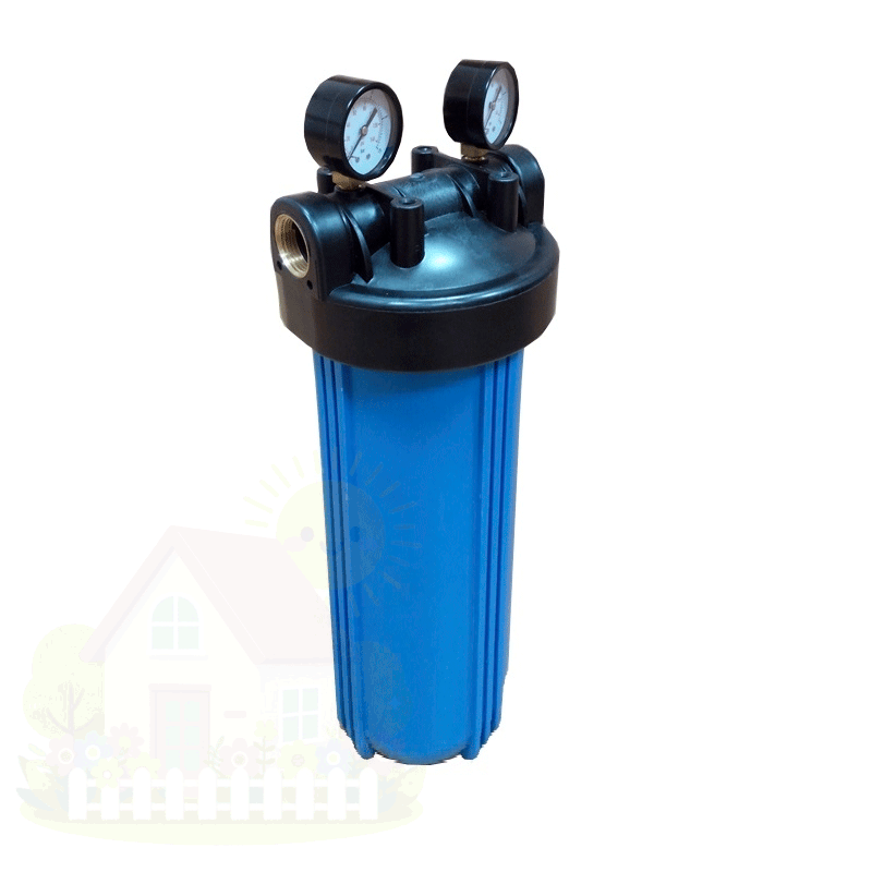 Купить Колба синяя Kristal Filter Big Blue 20 "1", с манометрами — фото товара в каталоге