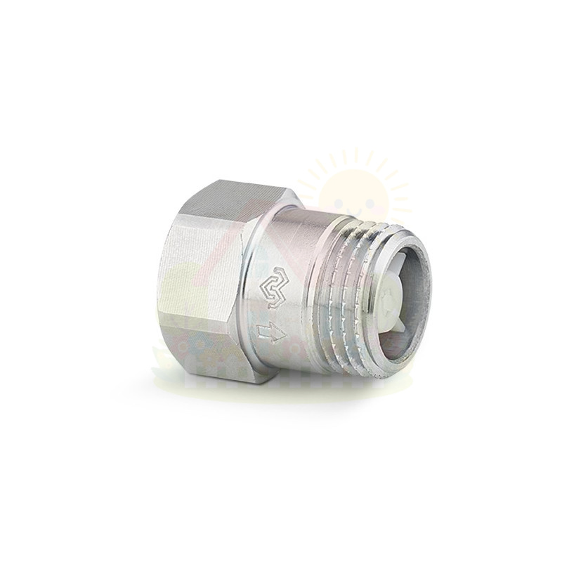 Инженерная сантехника Обратный клапан Varmega 1/2" компактный, хромированный, ВР-НР резьба — детальное фото