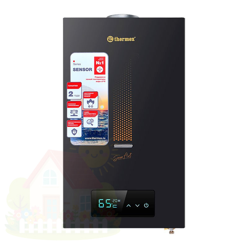 Купить Газовая колонка Thermex Sensor Art 20 MD black — фото товара в каталоге