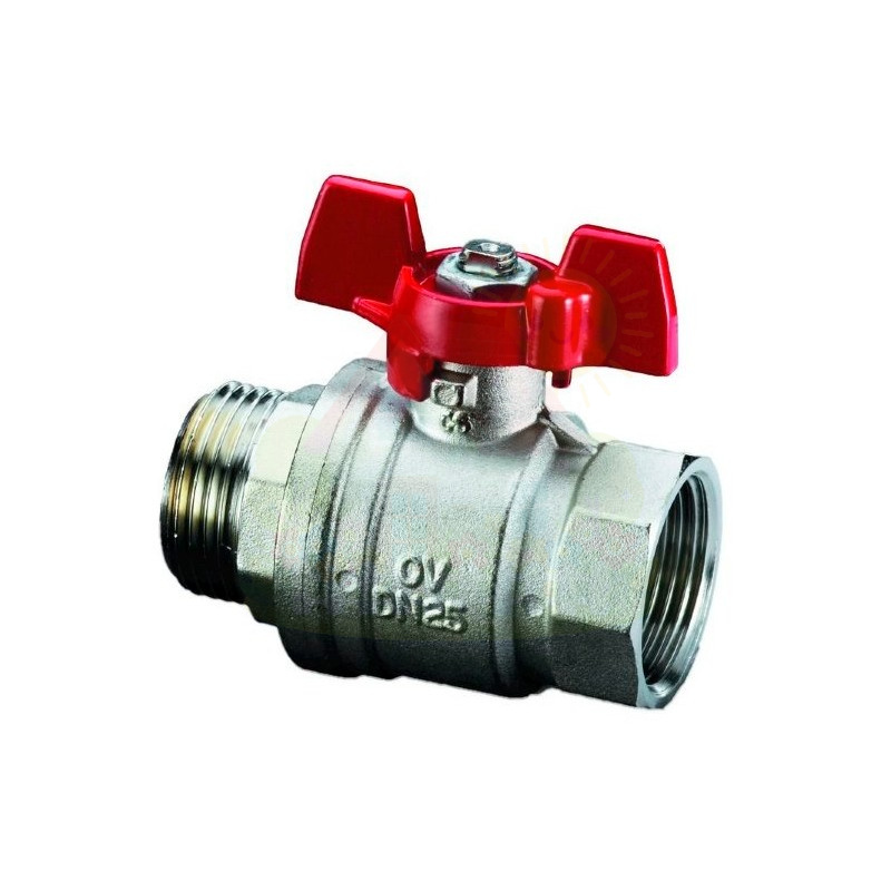 Инженерная сантехника Кран шаровый Oventrop Optibal 3/4" НР/BР ручка-бабочка (арт.1076306) — детальное фото
