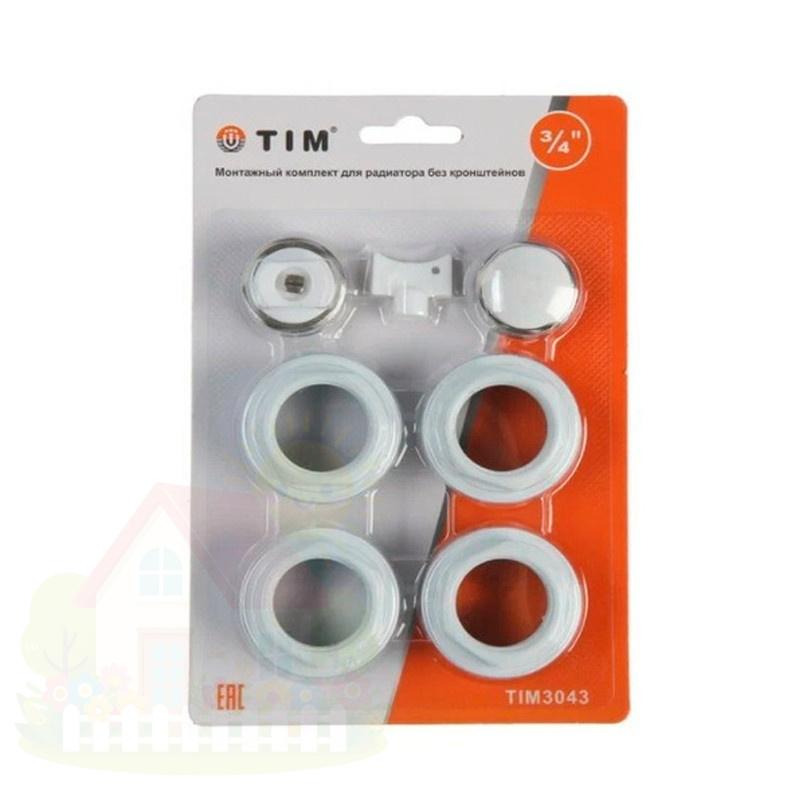 Купить Набор пробок для подключения радиатора TIM 1/2" (7 предметов) без кронштейнов — фото товара в каталоге
