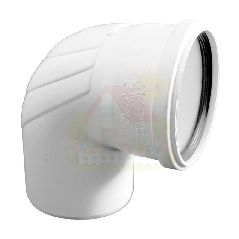 Инженерная сантехника Отвод канализационный Rehau Raupiano Plus D 50мм.87° (арт.11211341003) — детальное фото