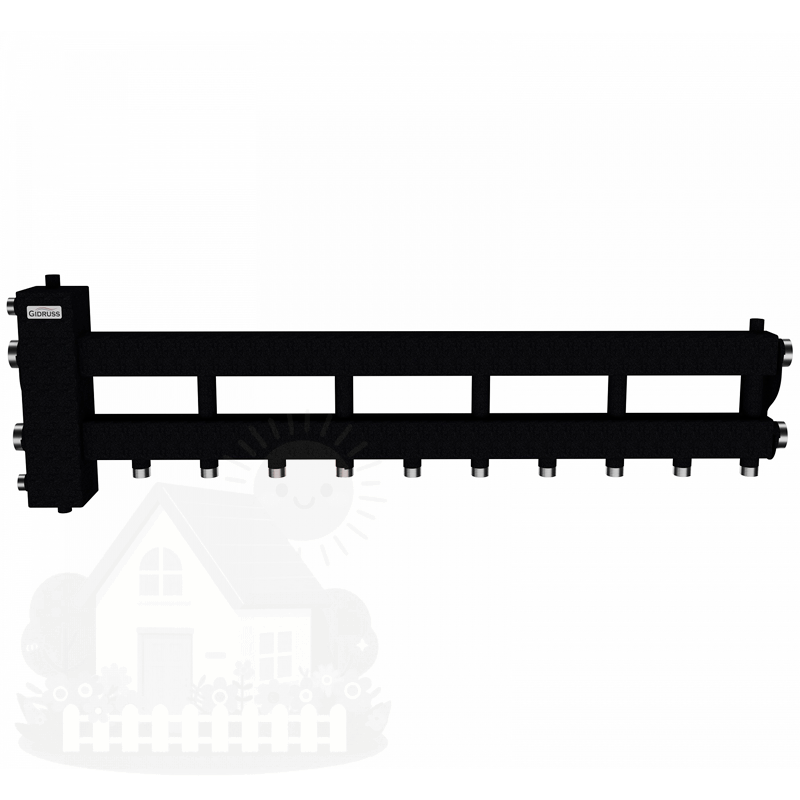 Купить Коллектор Gidruss BM-100-6D до 100 кВт 1 1/4"-1" 6 контуров — фото товара в каталоге