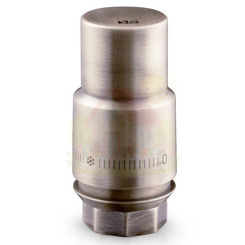 Инженерная сантехника Термоголовка жидкостная ROYAL THERMO Design PRO М30х1,5 (матовый никель) — детальное фото