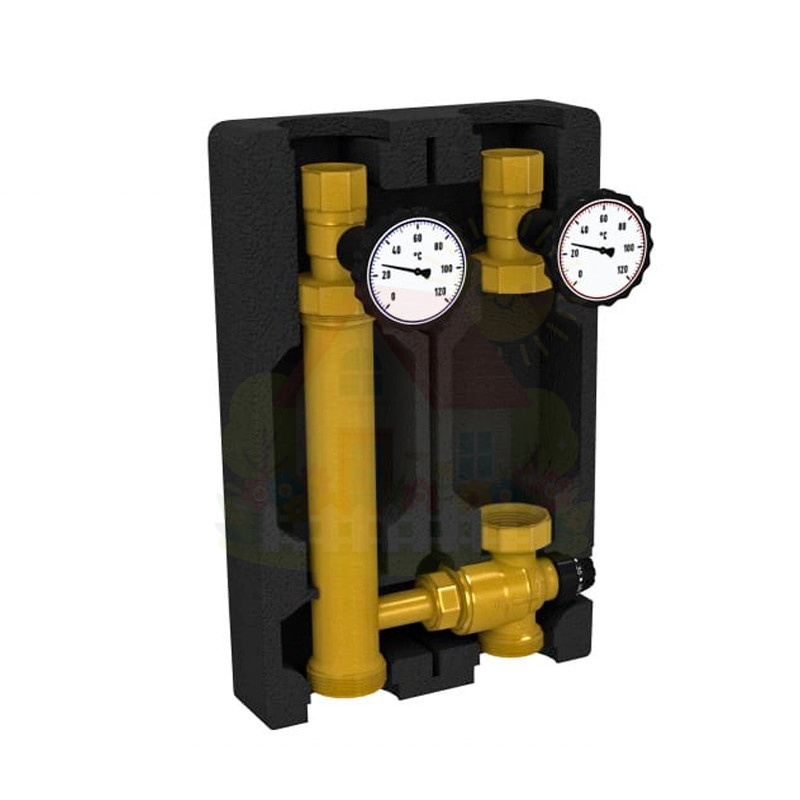 Инженерная сантехника Группа насосная Royal Thermo без насоса 1" с термостатическим клапаном — детальное фото