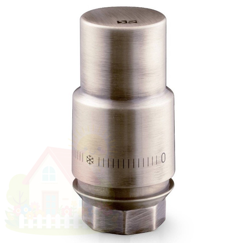 Купить Термоголовка жидкостная ROYAL THERMO Design PRO М30х1,5 (матовый никель) — фото товара в каталоге