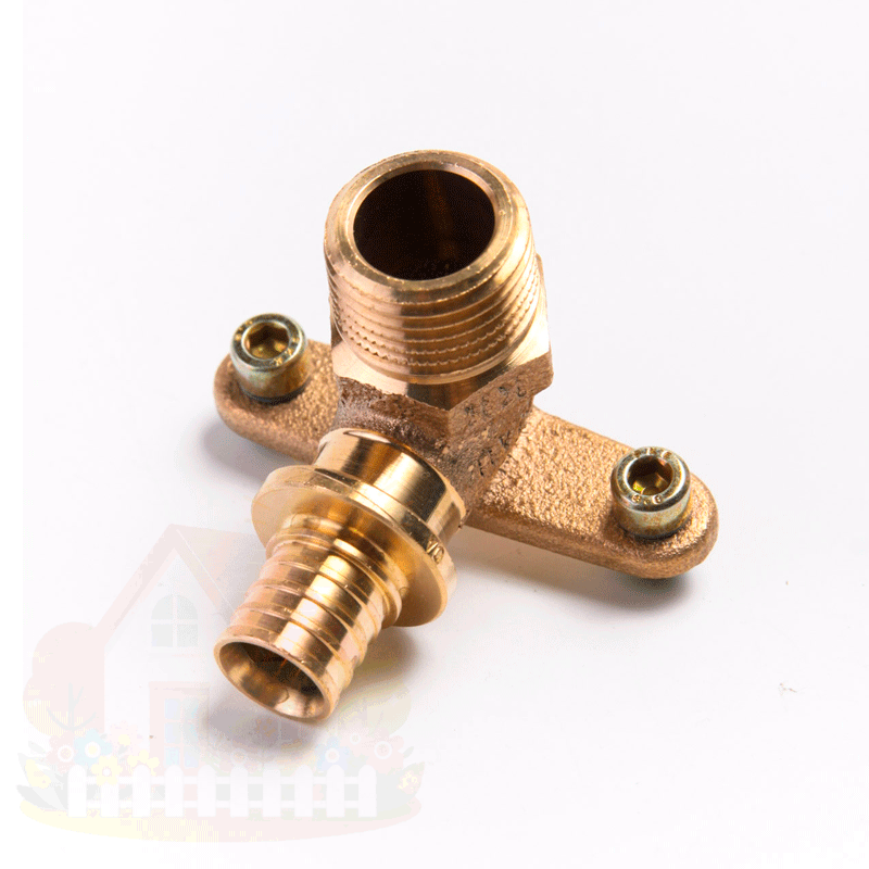Купить Угольник настенный с креплением REHAU Rautitan 16x1/2" НР резьба DZR латунь (MX) — фото товара в каталоге