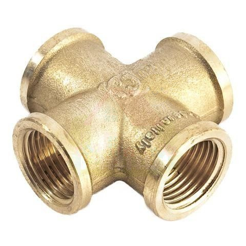 Инженерная сантехника Крестовина латунная резьбовая 3/4" Stout — детальное фото