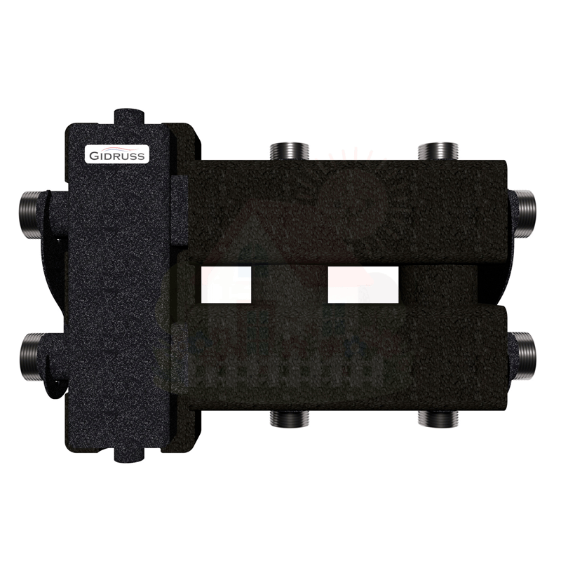 Инженерная сантехника Коллектор Gidruss BM-80-3DU EPP до 80 кВт 1 1/4"-1" 2 контура EPP термоизоляция — детальное фото
