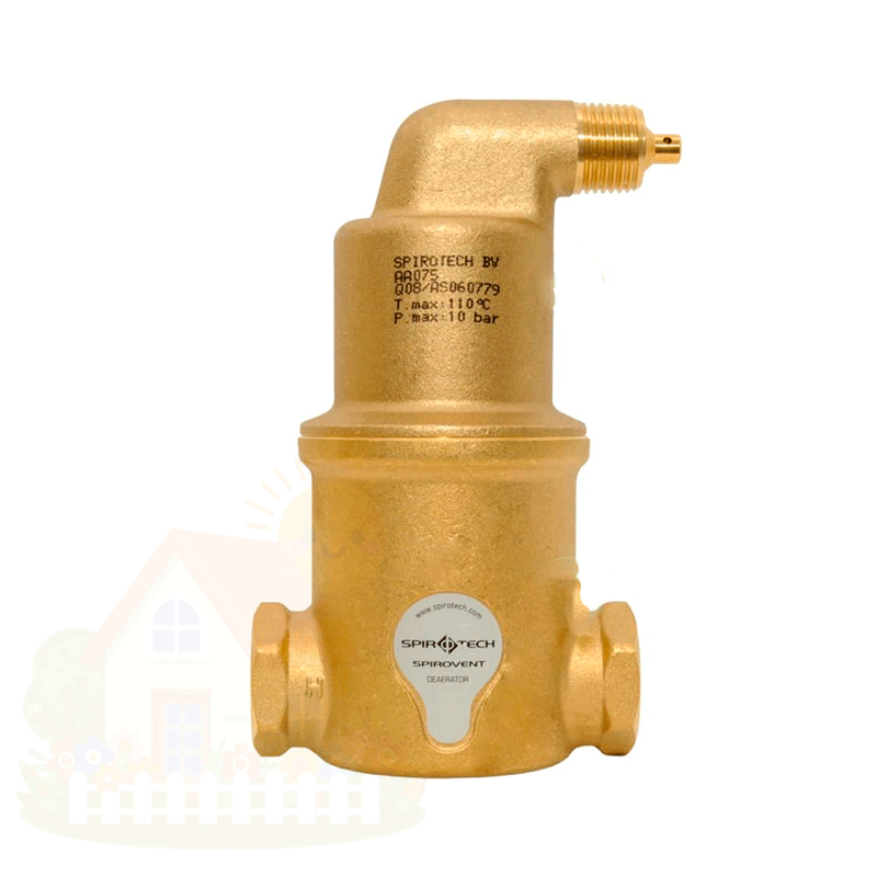 Купить Сепаратор воздуха Spirotech SpiroVent 1 1/4" PN10 110° 3.6 м3/час — фото товара в каталоге