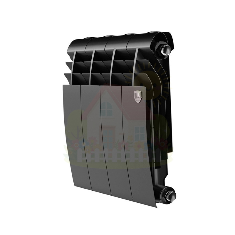 Инженерная сантехника Биметаллический радиатор Royal Thermo BiLiner 350 Noir Sable (4 секции) — детальное фото