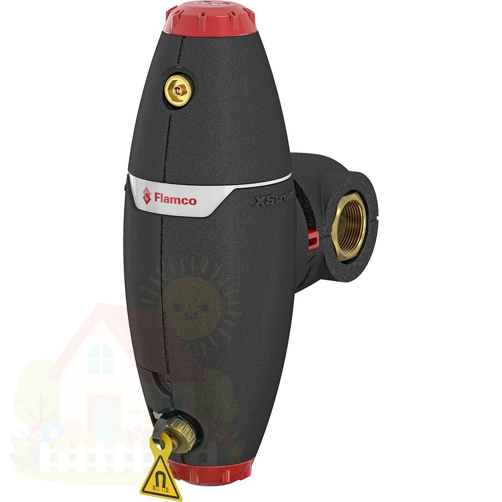 Купить Сепаратор воздуха и шлама Flamco XStream Vent-Clean DN32 G11/4" — фото товара в каталоге
